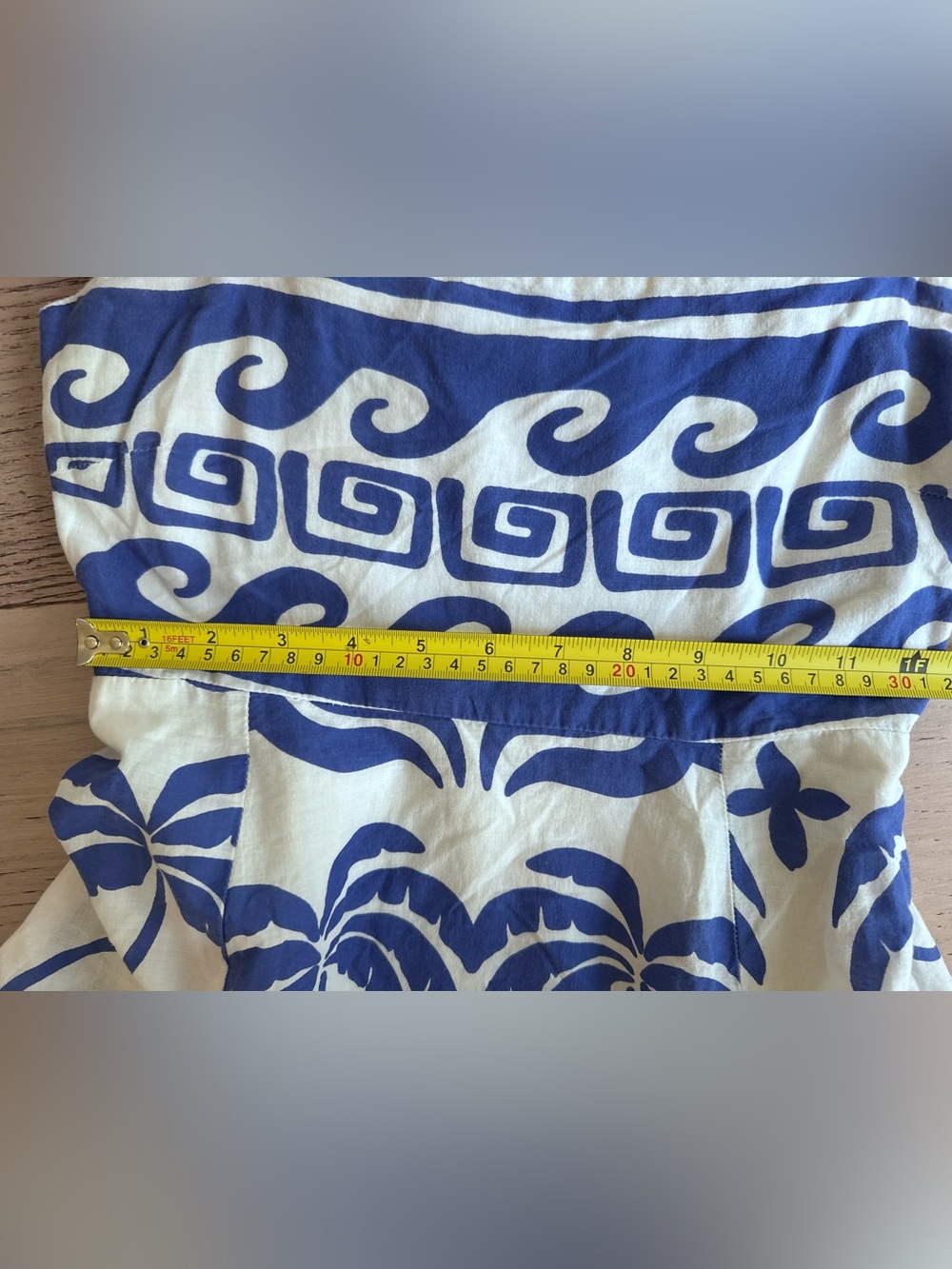 BEACH RIOT Rianne Printed Maxi Dress Sz: S Blue and White Printed Sundress - Picture 10 of 12